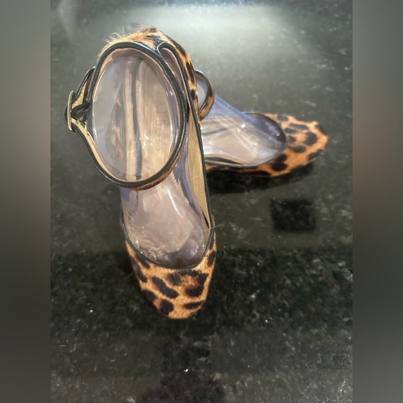 Talbots Shoes - Talbots Round Toe Leopard Print Flats Ankle Strap Sz 6.5 EUC seems to run big